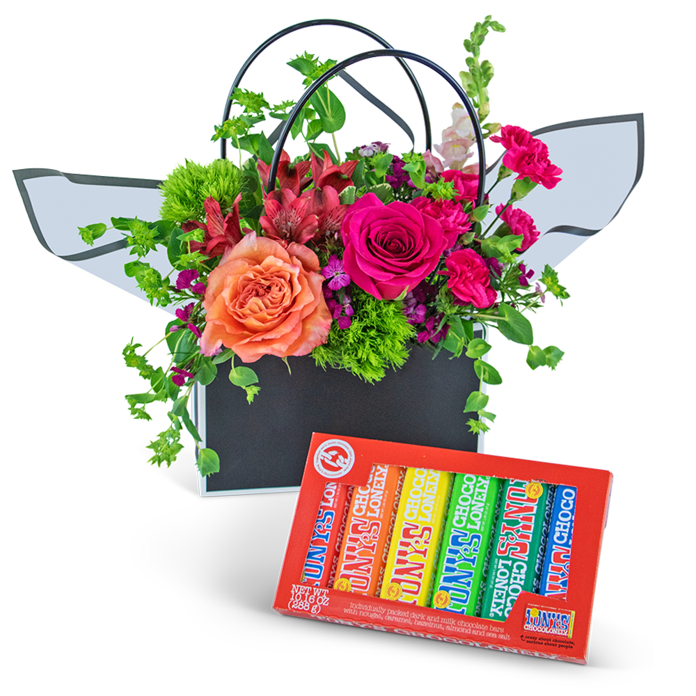 Chocolate-Covered Roses Blooming Tote Ensemble