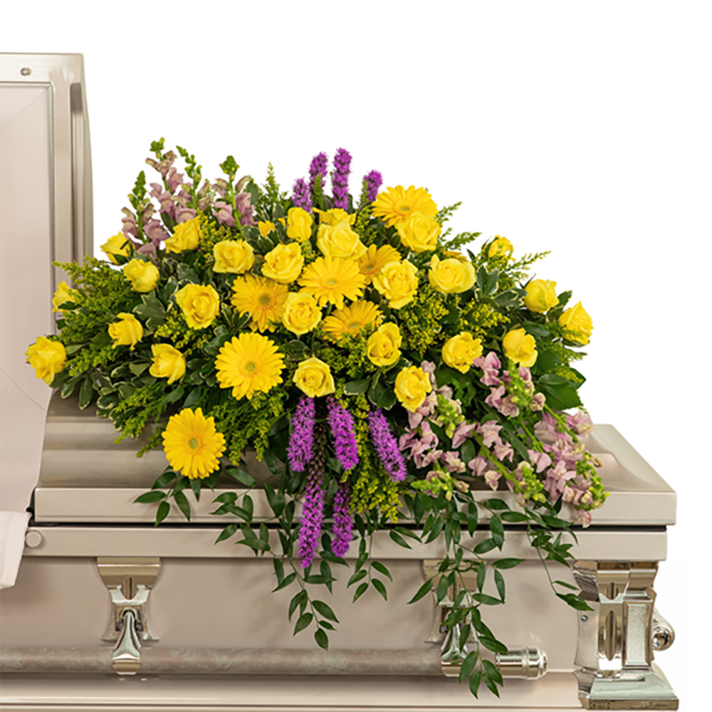 Sunshine from Heaven Casket Spray