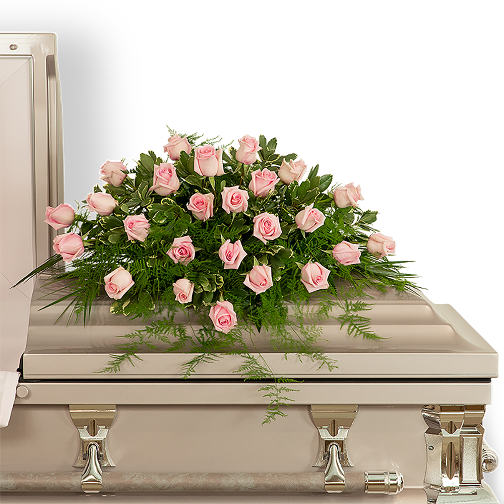 Pink Tranquility Casket Spray
