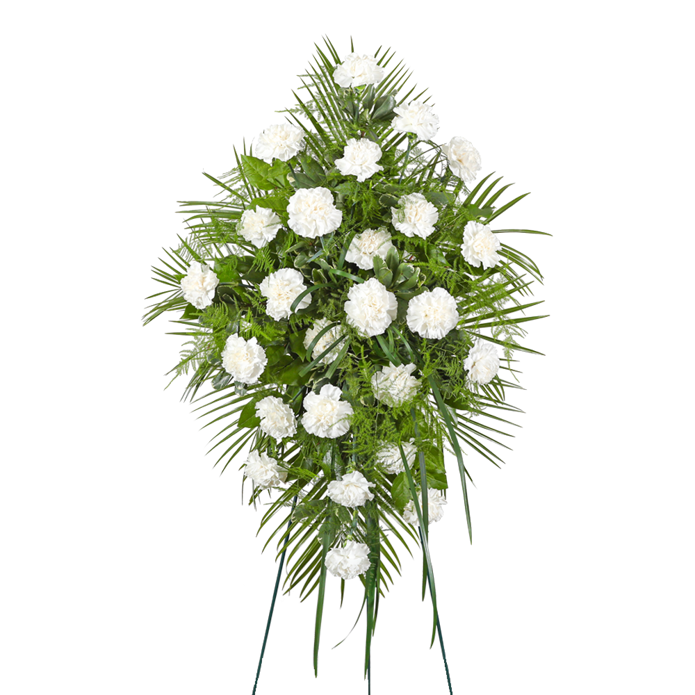 Peaceful in White Standing Spray