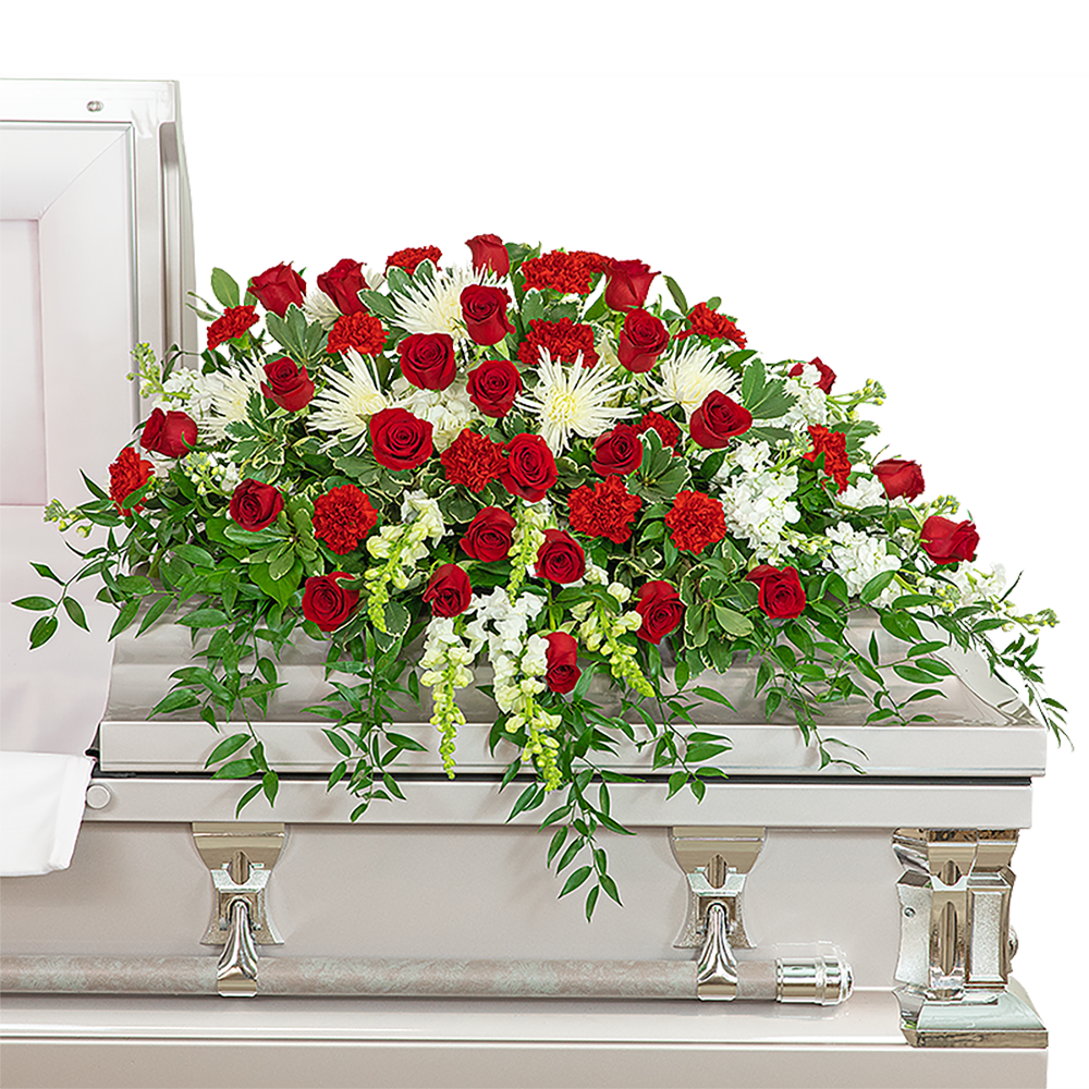 Serene Sanctuary Casket Spray