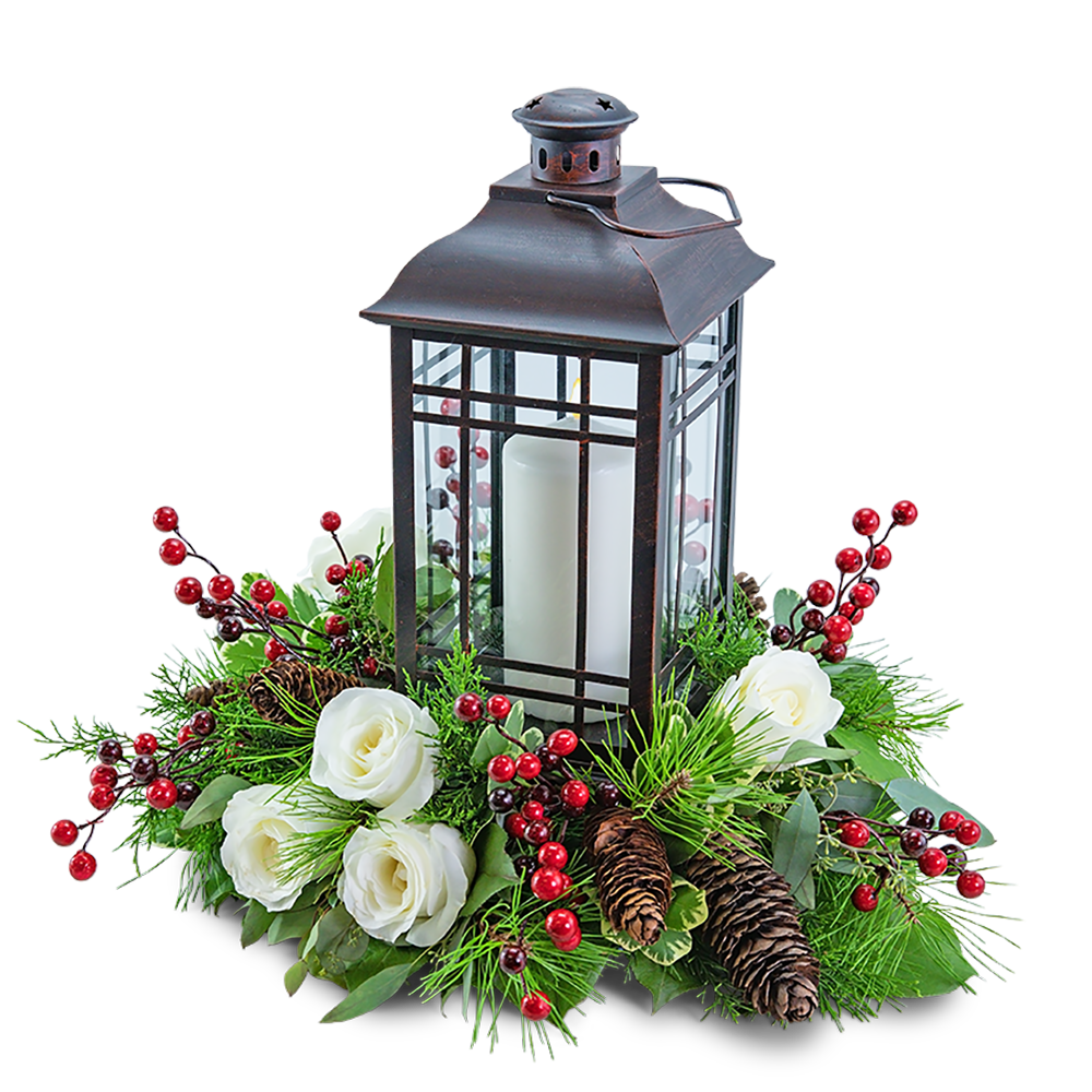 Hollyberry Rose Lantern