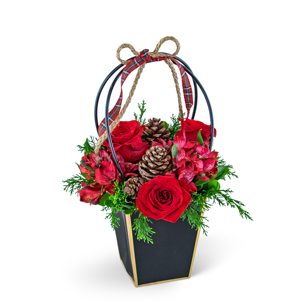 Piney Rose Holiday Tote